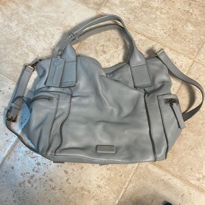 Fossil blue tote bag with shoulder strap